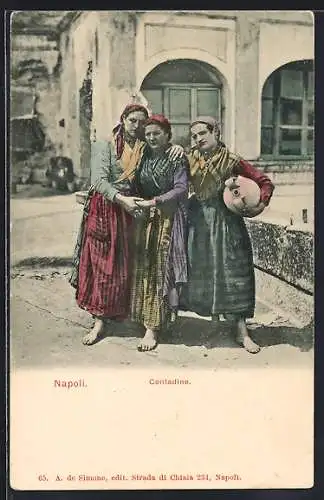 AK Neapel / Napoli, Contadine, Frauen in traditioneller Kleidung