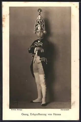 AK Erbgrossherzog Georg von Hessen-Darmstadt in Uniform