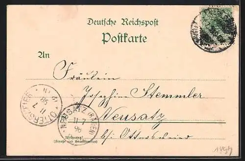 Lithographie Berlin, Gartenbau-Ausstellung 1897, Kaiserin Auguste Victoria