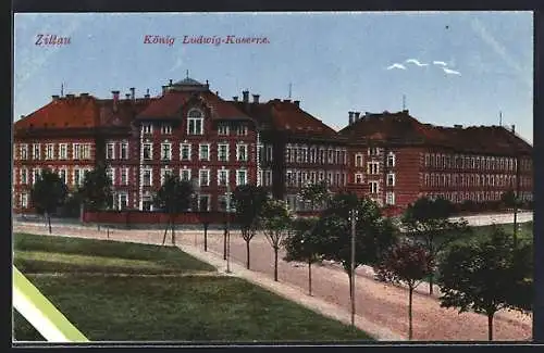 AK Zittau, Blick zur König Ludwig Kaserne