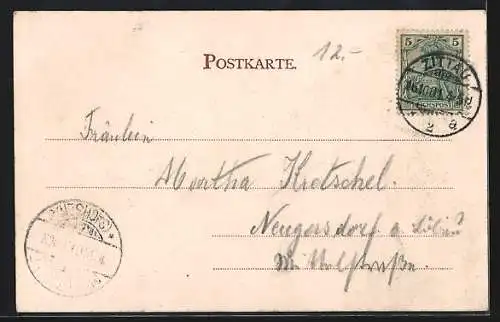 AK Zittau in Sa., am Bismarckdenkmal