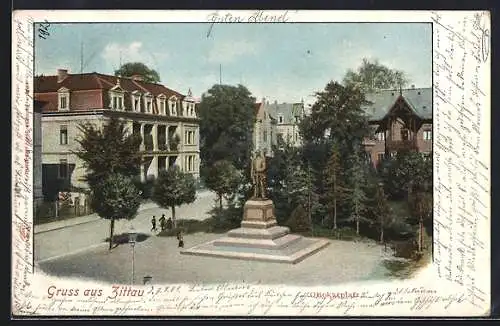 AK Zittau, Blick auf den Ottokarplatz