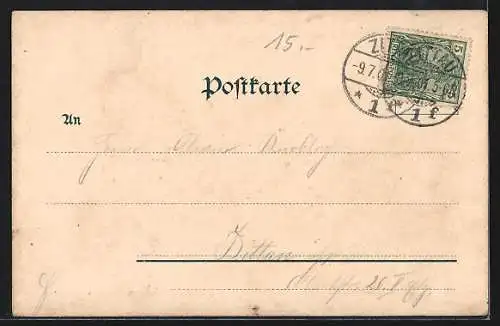 AK Zittau, Blick auf den Ottokarplatz