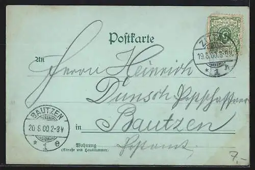 AK Zittau, Johanneum mit Strassenpartie