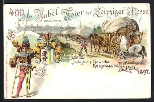 Lithographie Leipzig, Sächsisch-Thüringische Industrie- u. Gewerbe-Ausstellung 1897, Zur Messe