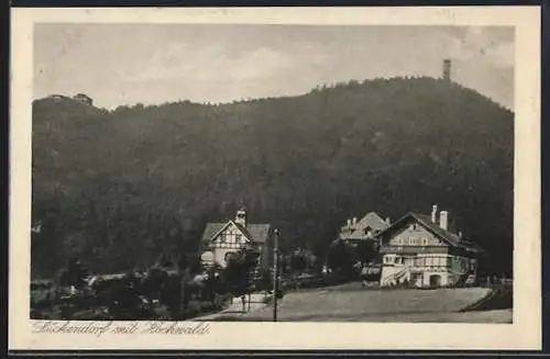AK Lückendorf, Ortsansicht mit Hochwald