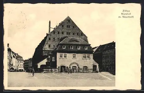 AK Zittau, Marstall mit Neustadt