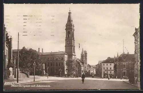 AK Zittau i. S., Haberkornplatz mit Johanneum