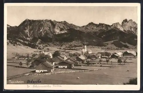 AK Tannheim, Panoramablick auf den Ort