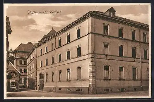 AK Offenburg, Kloster Unserer Lieben Frau, Lehr- und Erziehungsinstitut, Aussenansicht, Teilansicht