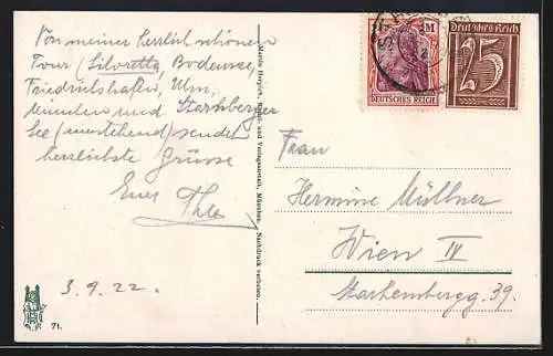 AK Starnberg / Starnberger See, Schloss Berg gegen Votivkapelle, Leoni u. Rottmanshöhe