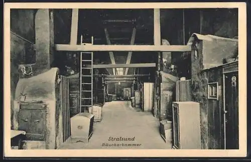 AK Stralsund, Blick in die Räucherkammer