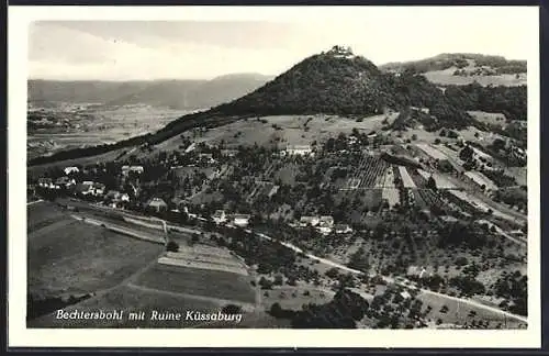 AK Bechtersbohl, Totalansicht mit Ruine Küssaberg