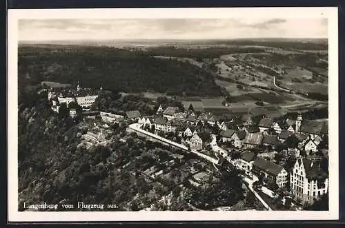 AK Langenburg, Fliegeraufnahme der Ortschaft
