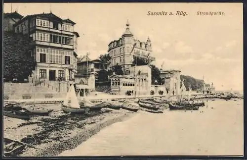 AK Sassnitz / Rügen, Strandpartie