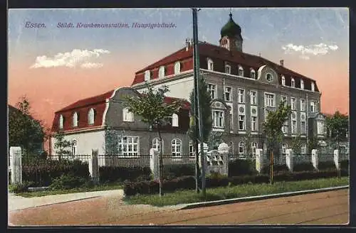 AK Essen / Ruhr, Städt. Krankenanstalten, Hauptgebäude