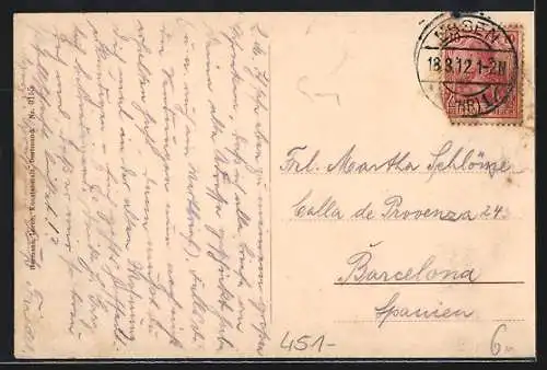 AK Essen, Moltkeplatz mit Kgl. Maschinenbauschule