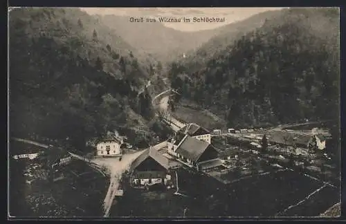 AK Witznau, Gasthaus u. Sägewerk, Schlüchttal