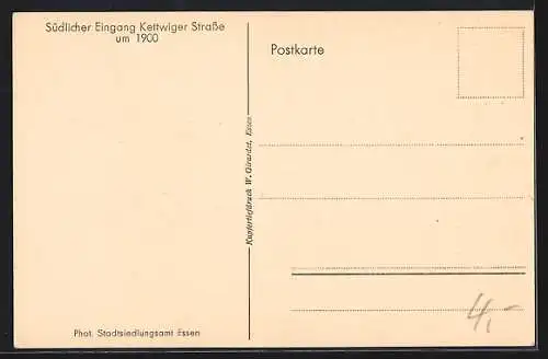 AK Essen a.d. Ruhr, südlicher Eingang Kettwiger Strasse um 1900