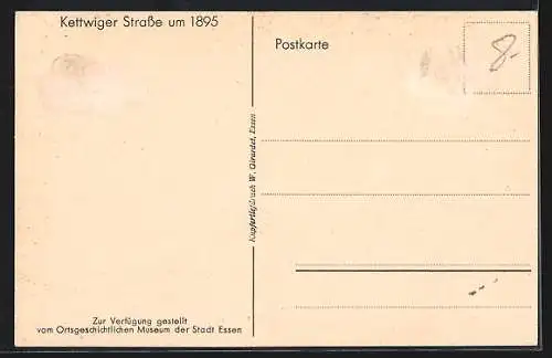 AK Essen a.d. Ruhr, Partie in der Kettwiger Strasse um 1895