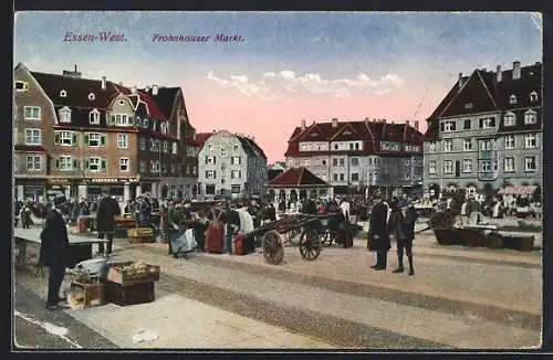 AK Essen / Ruhr, Frohnhauser Markt mit Ständen