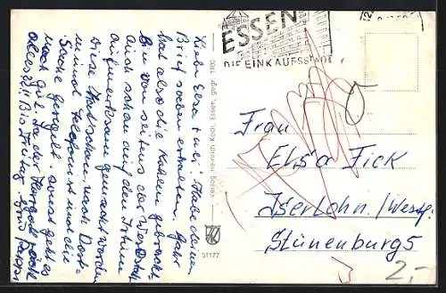 AK Essen, Oper, Hauptbahnhof, Gruga Park, Post, Villa Hügel, Kettwigerstrasse, Handelshof