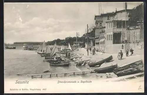 AK Sassnitz, Strandpromenade und Segelboote
