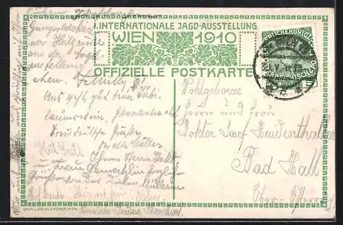 AK Wien, Internationale Jagd-Ausstellung 1910, Kaiserl. Jagdschloss Mürzsteg