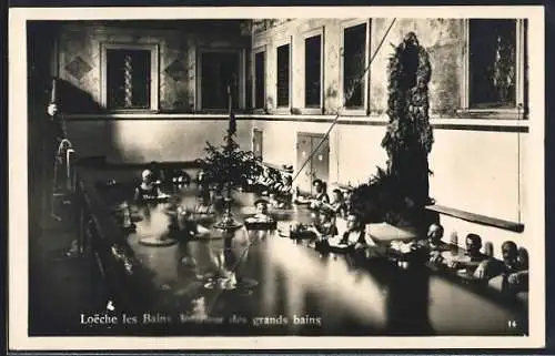 AK Loeche-les-Bains, Intèrieur des grands bains