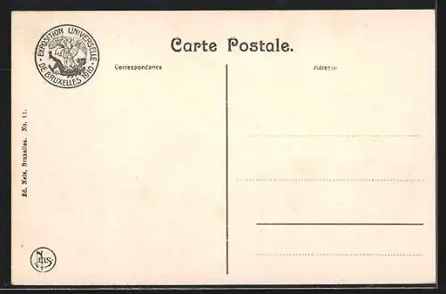 AK Bruxelles / Brüssel, Exposition Universelle 1910, Pavillon de la ville d`Anvers