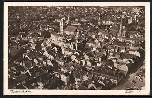 AK Zittau, Ortsansicht vom Flugzeug aus