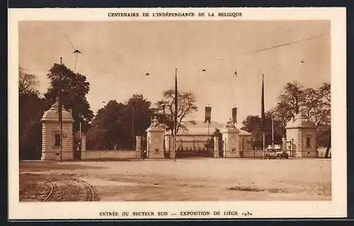 AK Liege, Exposition 1930, Entree du Secteur Sud