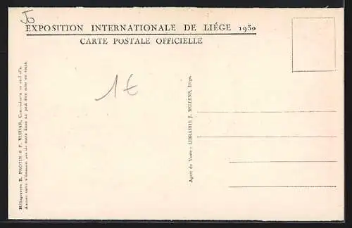 AK Liège, Exposition 1930, Pavillon du Sucre