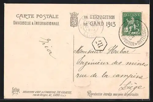 AK Gand, Exposition Universelle 1913, Le Palais du Canada