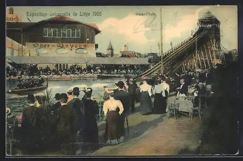 AK Liège / Lüttich, Exposition universelle 1905, Water-Chute, Wasserrutsche