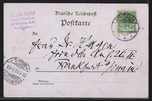 Lithographie Berlin, Gewerbe Ausstellung 1896, Haupt-Ausstellungsgebäude