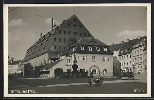 AK Zittau, Blick auf Marstall