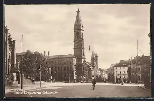 AK Zittau i. S., Haberkornplatz mit Johanneum