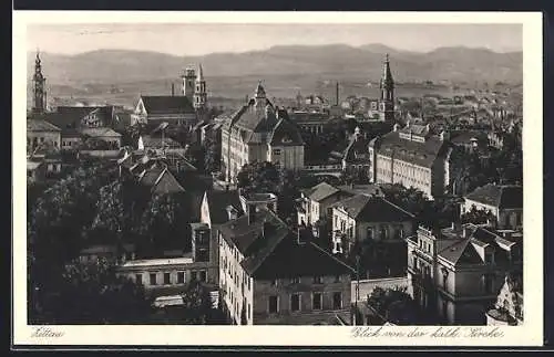 AK Zittau, Blick von der kath. Kirche