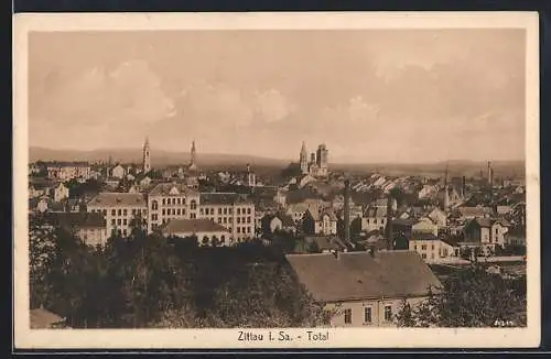 AK Zittau, Totalansicht