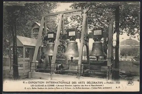 AK Paris, Exposition des Arts Decoratifs 1925, Portique des Cloches
