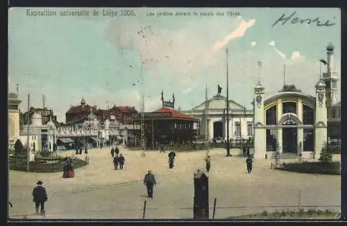 AK Liege, Exposition de Liege 1905, Les Jardins devant le palais des Fetes, Ausstellung