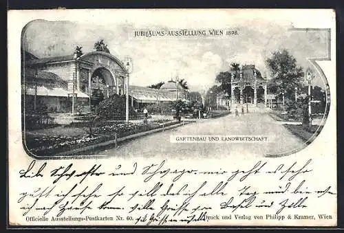 AK Wien, Jubiläums-Ausstellung 1898, Gartenbau & Landwirtschaft