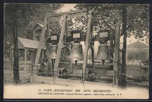 AK Paris, Exposition des Arts Decoratifs 1925, Portique des Cloches