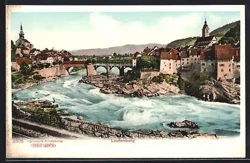 AK Laufenburg, Ortspartie mit dem Rhein