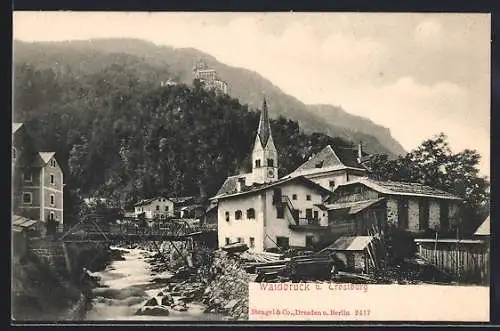 AK Waidbruck, Blick auf die Trostburg