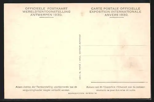 AK Antwerpen, Wereldtentoonstelling 1930, Kongo Paleis