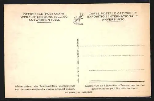 AK Antwerpen, Ausstellung 1930, Hoofdingang in de Nacht