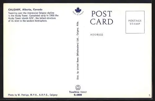 AK Calgary /Alberta, Husky Tower over the skyline