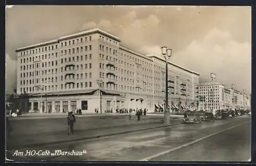 AK Berlin, HO-Cafe Warschau in der Stalinallee